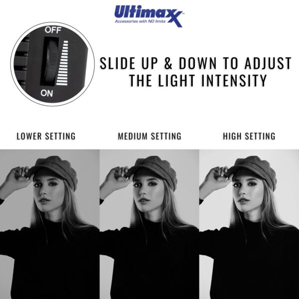 ULTIMAXX Professional 160 LED Video Light Camera Hot Shoe Mount - Image 7