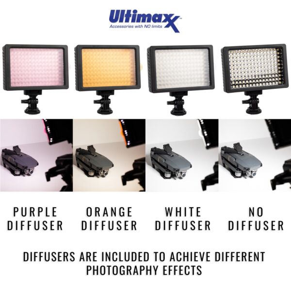 ULTIMAXX Professional 160 LED Video Light Camera Hot Shoe Mount - Image 5