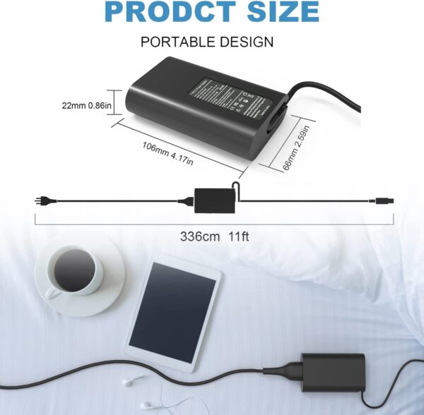 USB C 65W 45W Laptop Charger for Dell Latitude 5520 7400 7420 7370 XPS 13 9250 Chromebook 3100 XPS 12 9250 Inspiron Type C AC Adapter LA65NM170 HA65NM170 02YK0F 0M1WCF Power Cord Replacement - Image 4