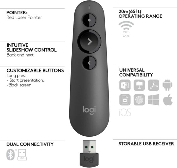 Logitech R500s Laser Presentation Remote - Image 5