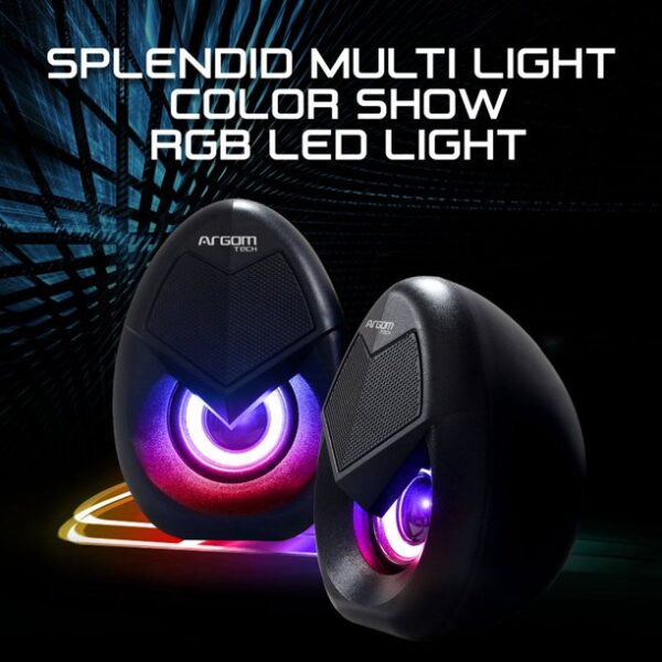 ARGOM TECH Combat SP62 Multimedia Stereo LED Gaming Speaker 2.0 - Image 2