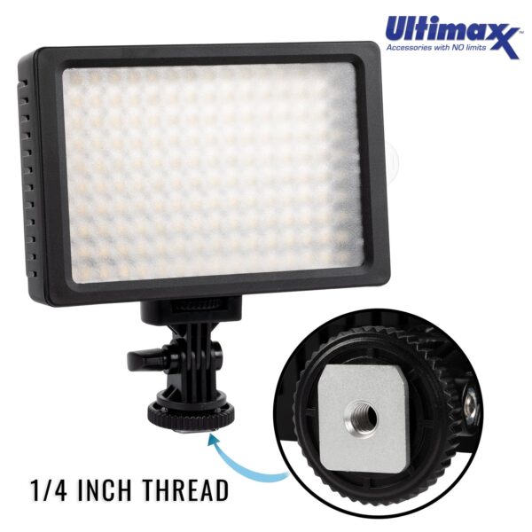 ULTIMAXX Professional 160 LED Video Light Camera Hot Shoe Mount - Image 8