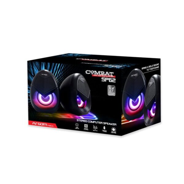 ARGOM TECH Combat SP62 Multimedia Stereo LED Gaming Speaker 2.0