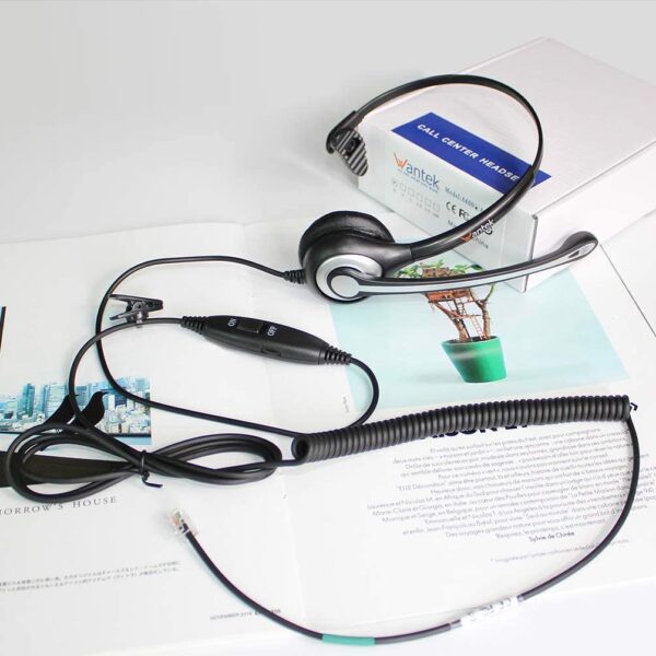 Wantek Corded Telephone Headset Mono w/Noise Canceling Mic Compatible with ShoreTel Plantronics Polycom Zultys Toshiba NEC Aspire Dterm Nortel Norstar... - Image 8