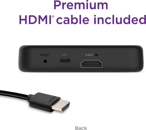 Roku Premiere | HD/4K/HDR Streaming Media Player with Simple Remote and Premium HDMI Cable, Black - Image 2