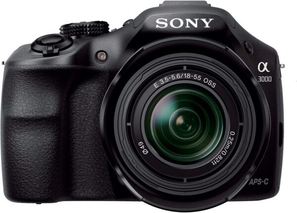 Sony Alpha a3000 ILCE-3000K 20.1 MP Mirrorless Digital Camera - Black - 18-55mm OSS Lens